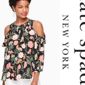 Kate Spade NWT Blossom Cold Shoulder Top M
